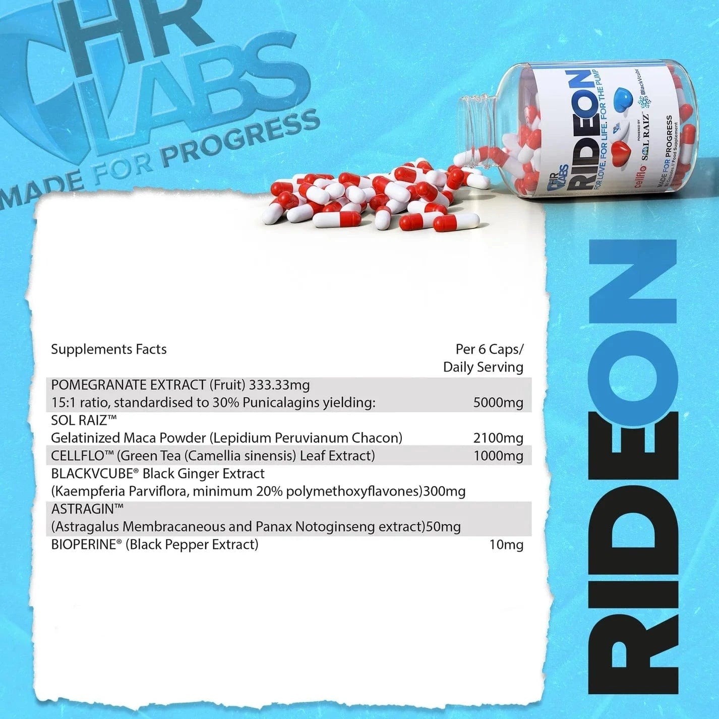 HR Labs Ride On 180 Capsules Cardio Health and Libido Support