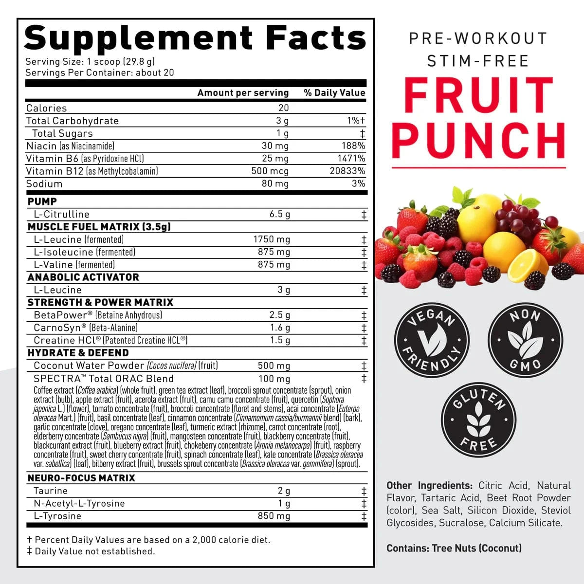 Kaged Muscle Pre-Kaged Stim Free Pre-Workout