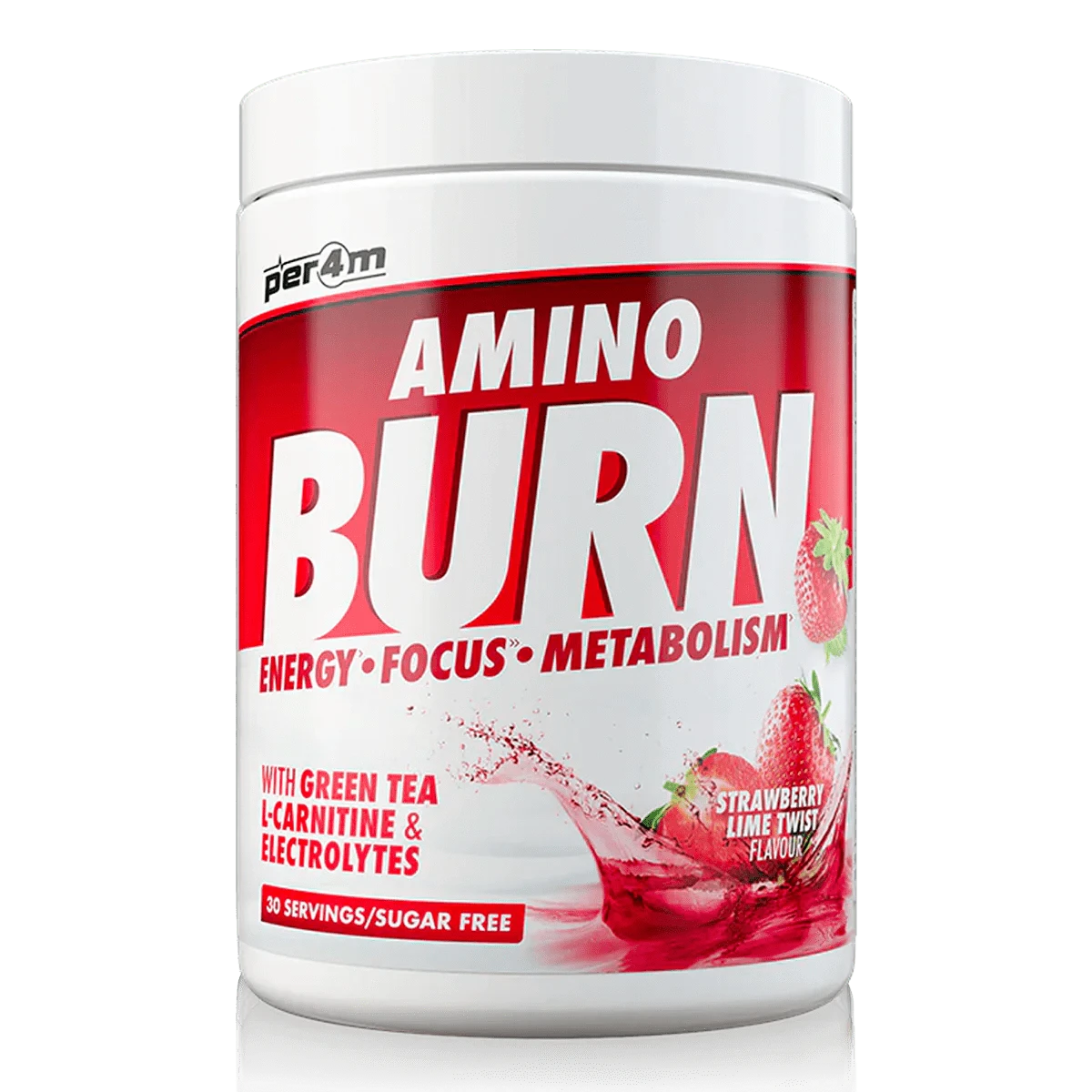 Per4m Amino Burn 30 Servings / Strawberry Lime Twist Amino Acids & Fat Burners
