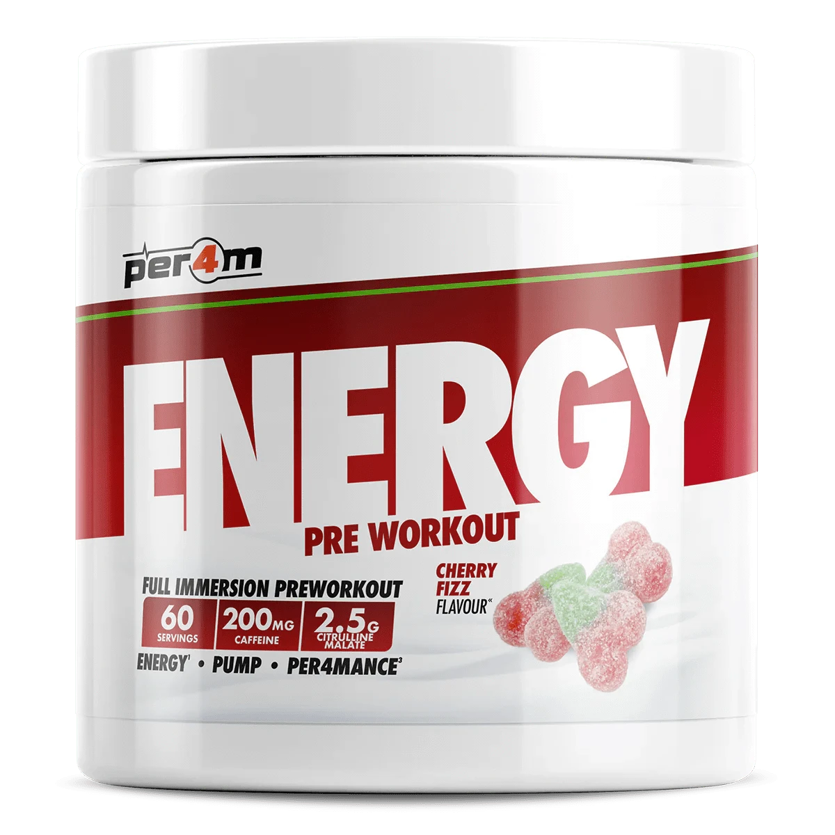 Per4m Per4m Energy Pre Workout 60 Servings / Cherry Fizz Energy Pre Workout