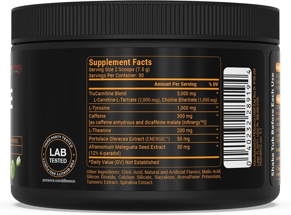 PEScience Alphamine - Thermogenic Energy Pre-Workout Powdered Fat Burner