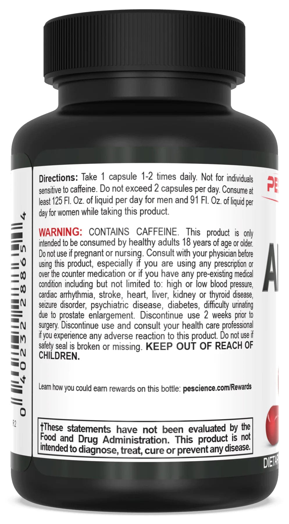 PEScience Alphamine - Thermogenic Fat Burner 60 servings Thermogenic Fat Burner