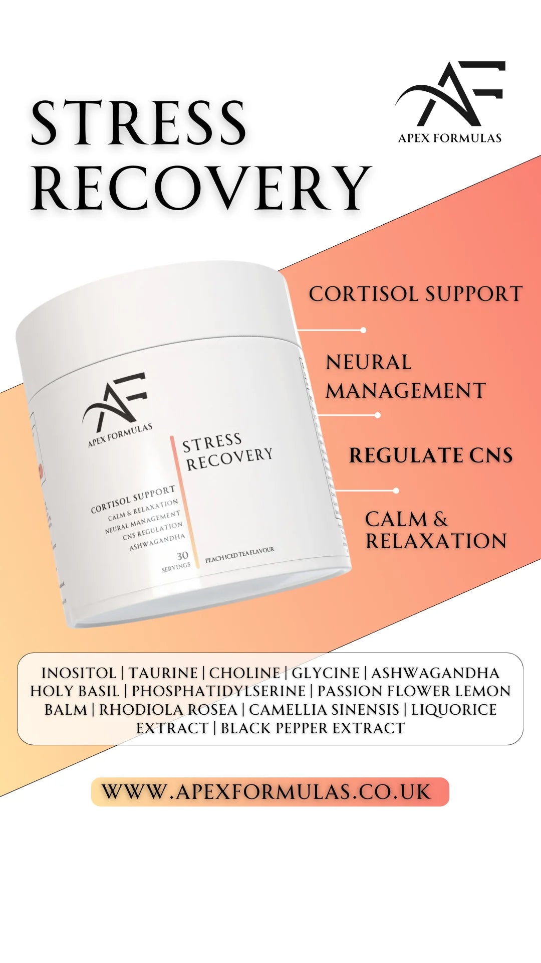 Apex Formulas Stress Recovery - 30 Servings