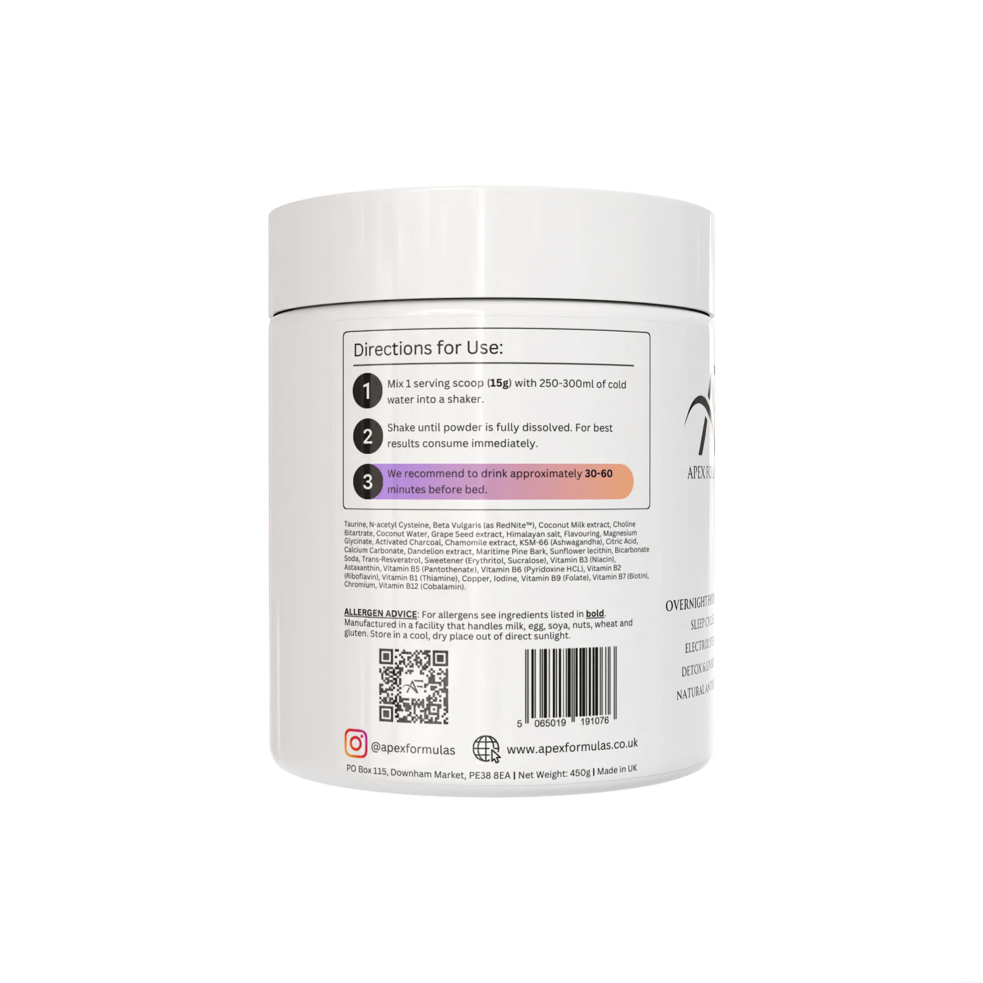 Apex Formulas Evening Ritual 30 Servings / Island Punch Health and wellness supplement