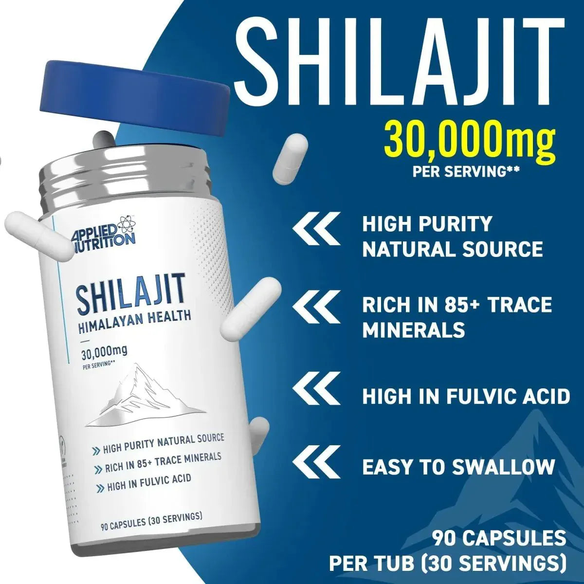 Applied Nutrition Applied Nutrition Pure Shilajit - 90 Capsules 90 Capsules Super-Adaptogen