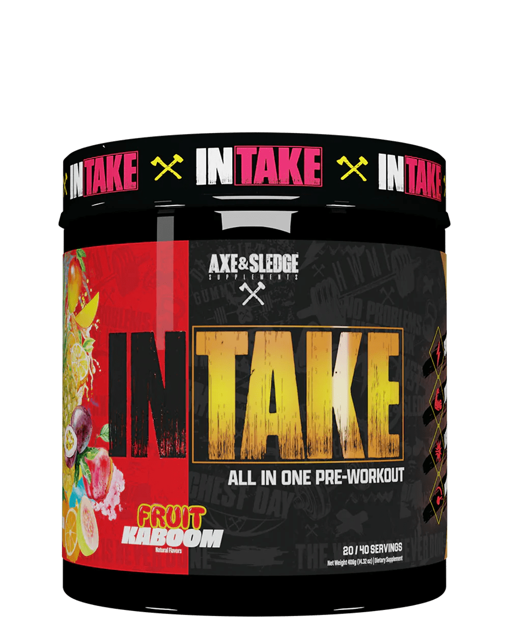 AXE & SLEDGE Intake - All in One Pre-Workout 20/40 Servings / Fruit Kaboom All in One Pre-Workout