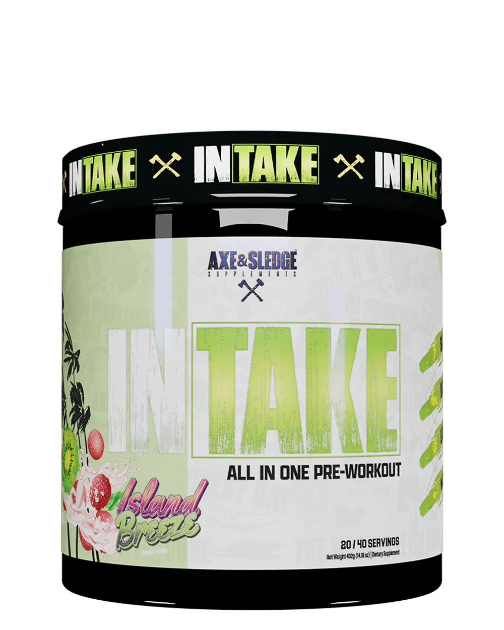 AXE & SLEDGE Intake - All in One Pre-Workout 20/40 Servings / Island Breeze All in One Pre-Workout