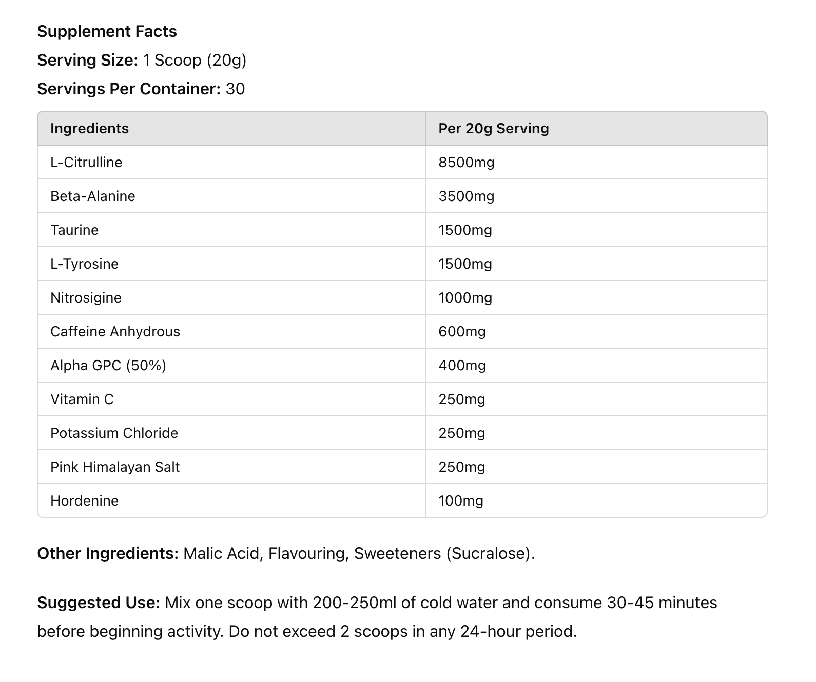 GAS MARK 10 No Games - High Stim Pre Workout Pre-Workout