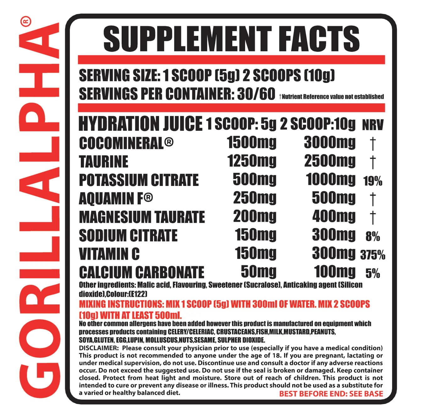 Gorillalpha Hydration Juice Hydration Formula