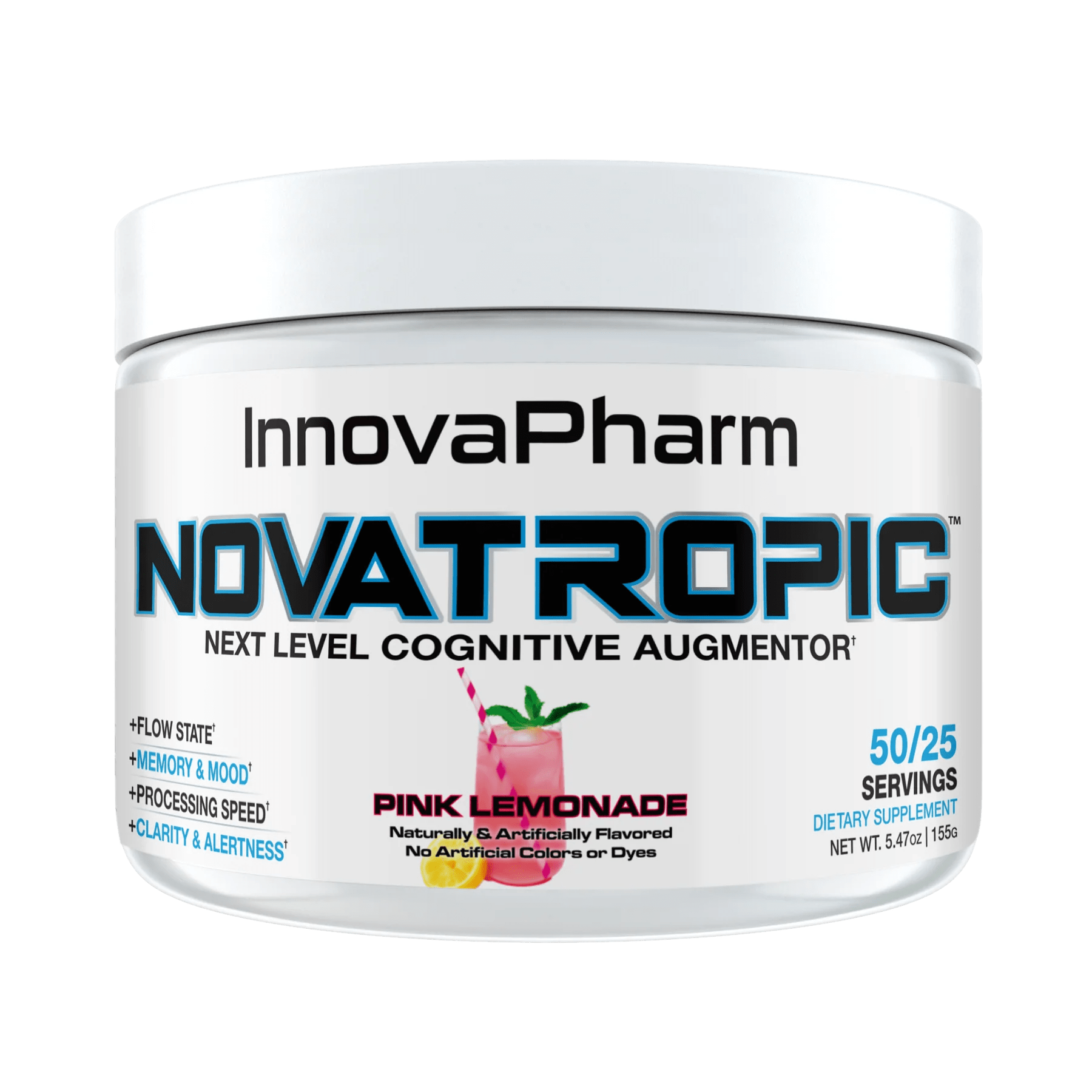 InnovaPharm Novatropic 25/50 Servings / Pink Lemonade Mental clarity and focus formula