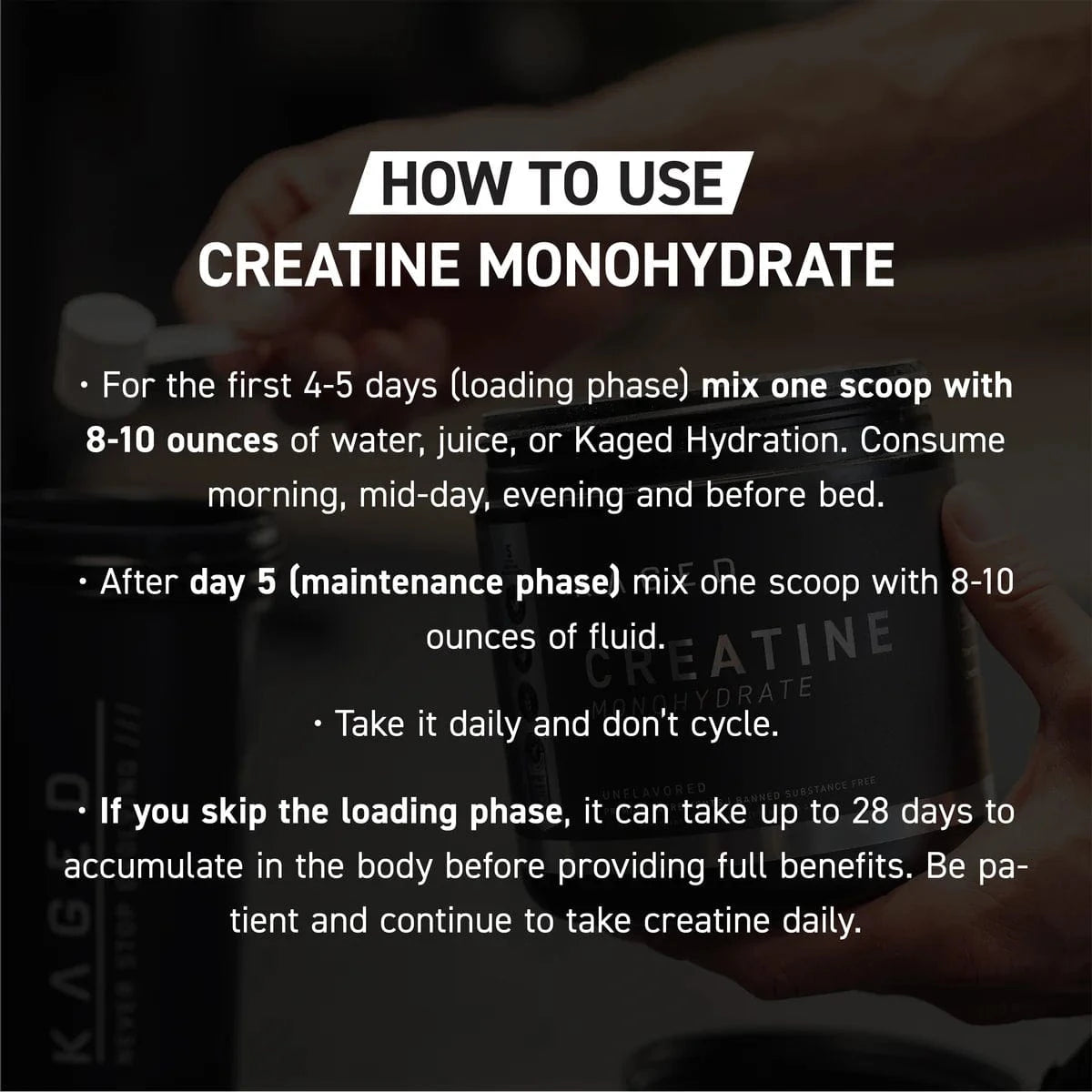 Kaged Muscle Creatine Monohydrate - 510 grams 510 grams Creatine Monohydrate