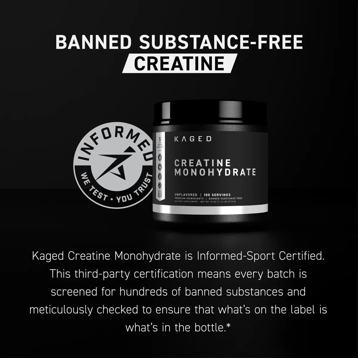 Kaged Muscle Creatine Monohydrate - 510 grams 510 grams Creatine Monohydrate