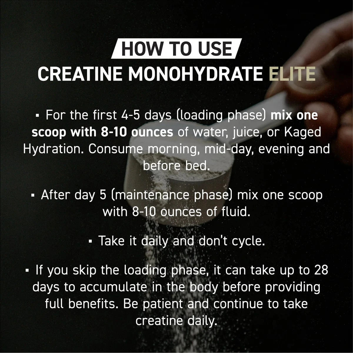 Kaged Muscle Creatine Monohydrate Elite 307 grams Creatine Monohydrate