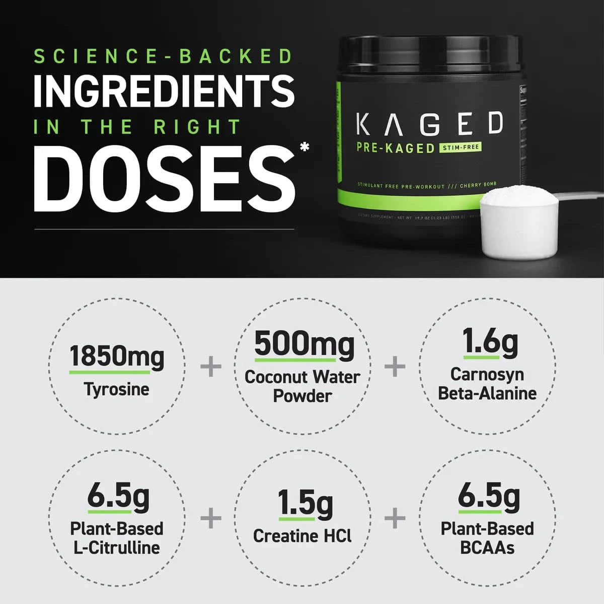 Kaged Muscle Pre-Kaged Stim Free Pre-Workout