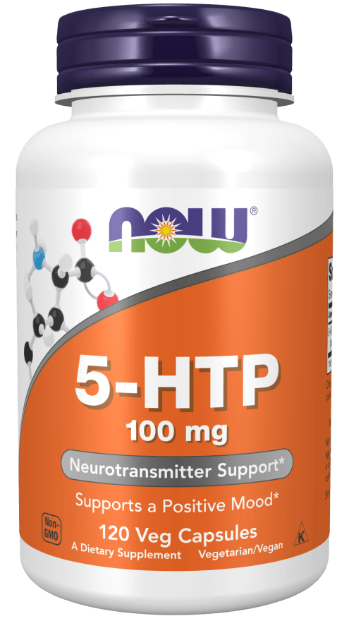 NOW Foods 5-HTP 100mg 120 Veg Capsules 5-Hydroxytryptophan