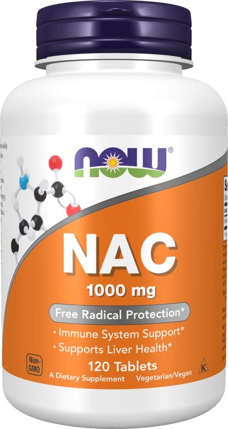 Now Foods NAC 1000 mg 120 Tablets N-Acetyl Cysteine