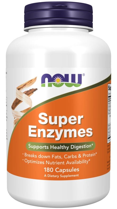 NOW Foods Super Enzymes Capsules 180 Capsules Digestive Enzymes