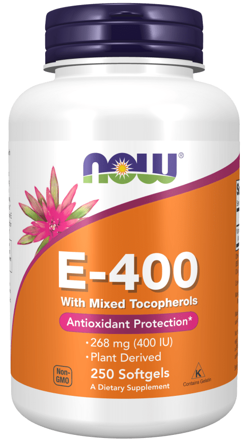 NOW Foods Vitamin E-400 250 softgels Essential Vitamin