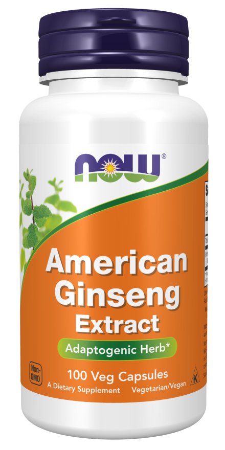 Now FoodsAmerican Ginseng 500mgAdaptogenic HerbRED SUPPS