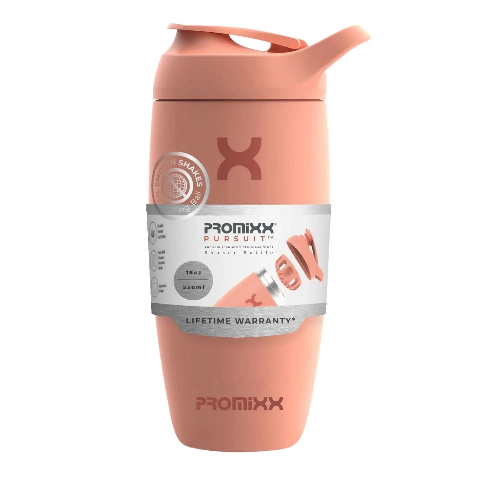 PROMiXX PURSUIT Insulated 550ml 550ml / Coral Stainless Steel Shaker