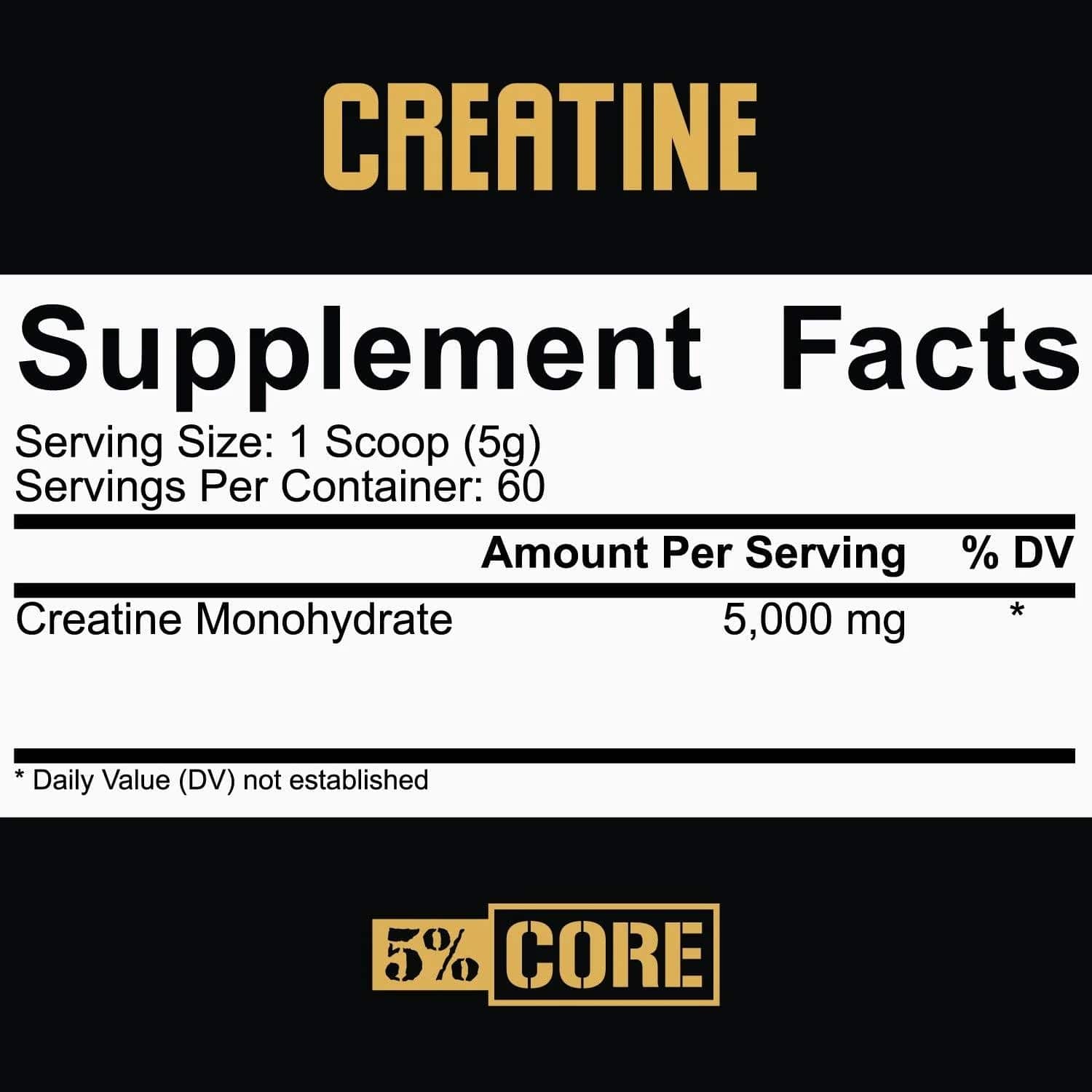 5% Nutrition Creatine Monohydrate 300 grams Creatine Monohydrate