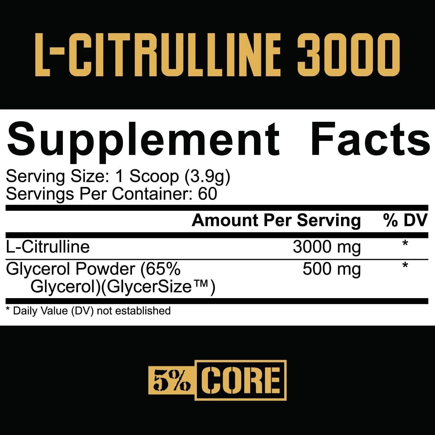 5% Nutrition L-Citrulline 3000 234 grams L-Citrulline