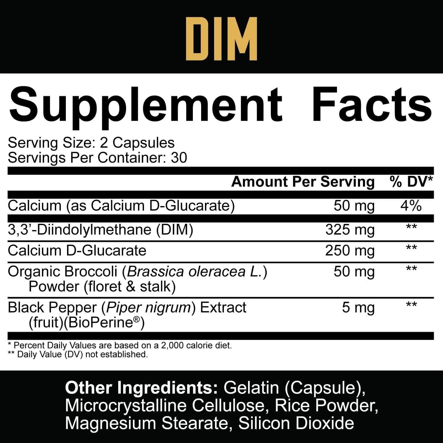 5% NutritionDIMDiindolylmethane (DIM)RED SUPPS