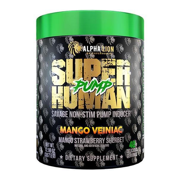 Alpha Lion SuperHuman Pump - Stim Free Pre-Workout 42 scoops / Mango Veiniac Muscle Pump Formula