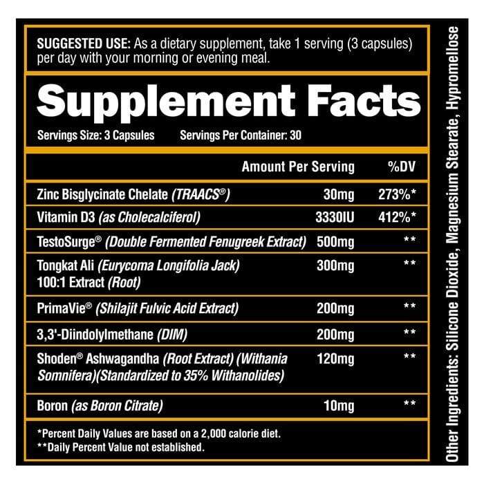 Alpha Lion SuperHuman® Test - Natural Male Hormone Optimization 90 Capsules TESTOSTERONE BOOSTER