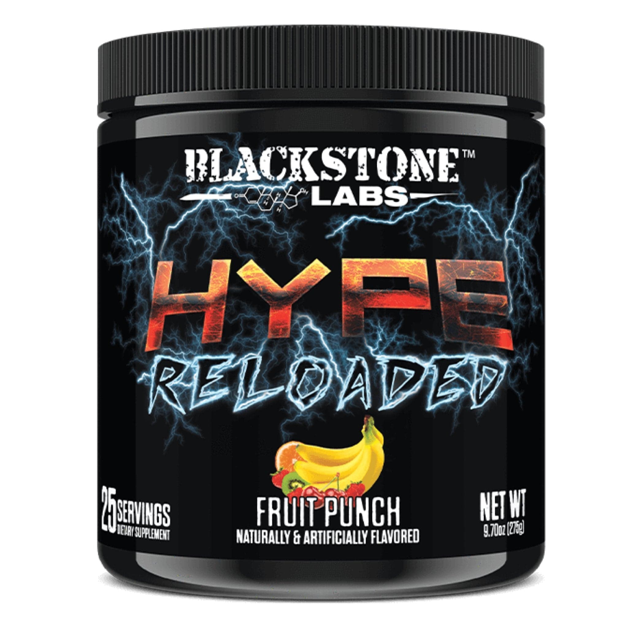 Blackstone Labs Hype Reloaded - Stim Free Pre-Workout 25 servings / Fruit Punch stimulant-free pre-workout