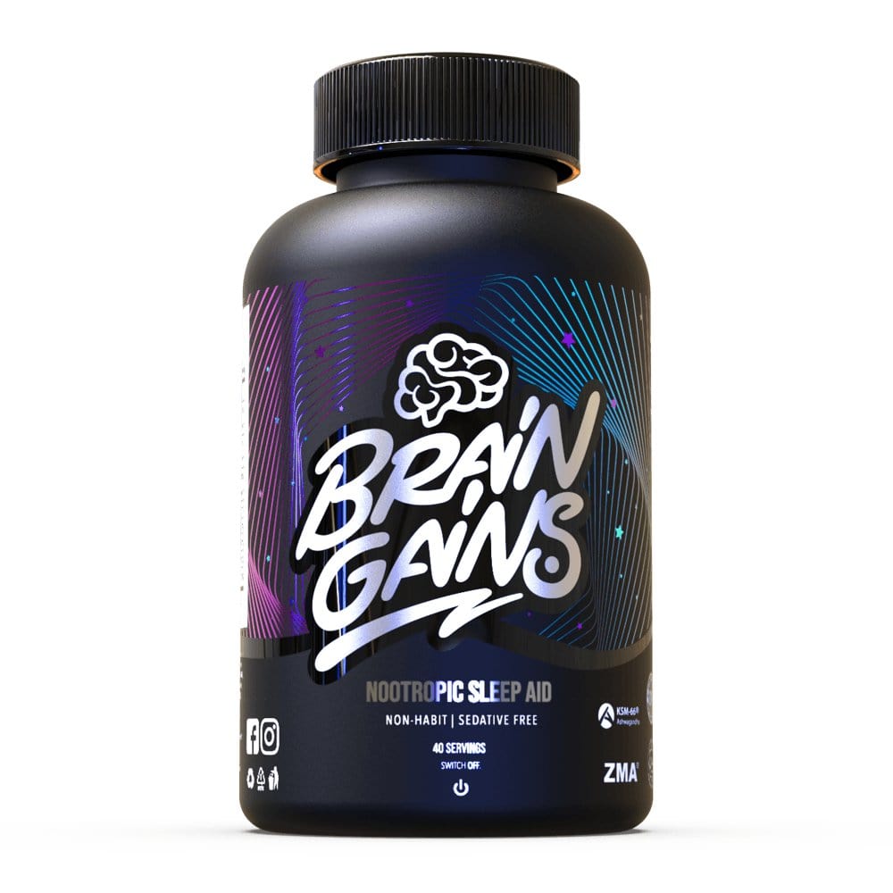 Brain Gains SWITCH OFF BLACK EDITION 120 capsules Nootropic Sleep Aid