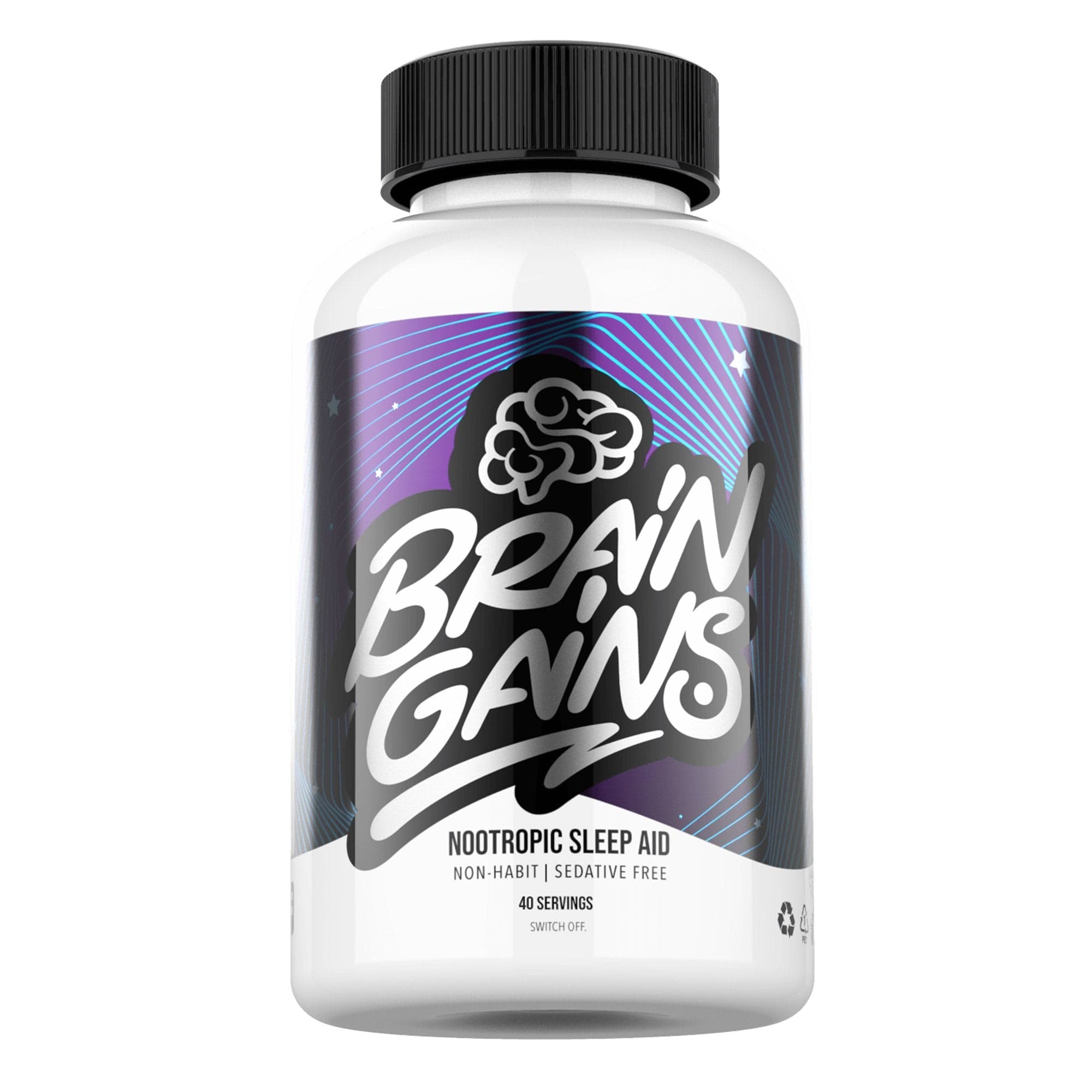 Brain Gains Switch OFF Original - Nootropic Sleep Aid 120 capsules Sleep Aid