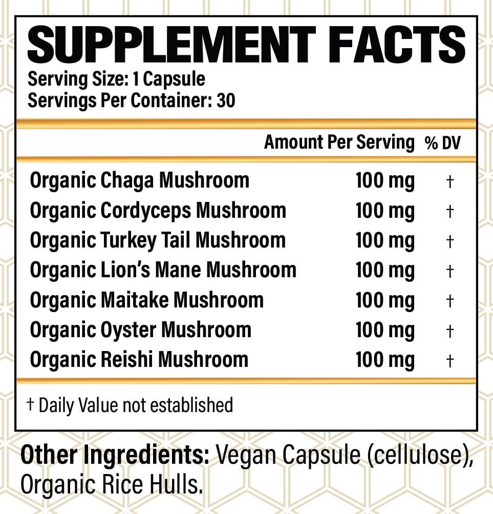 CHOQSeven Wonders- Daily Vitality SupportOrganic Mushroom BlendRED SUPPS