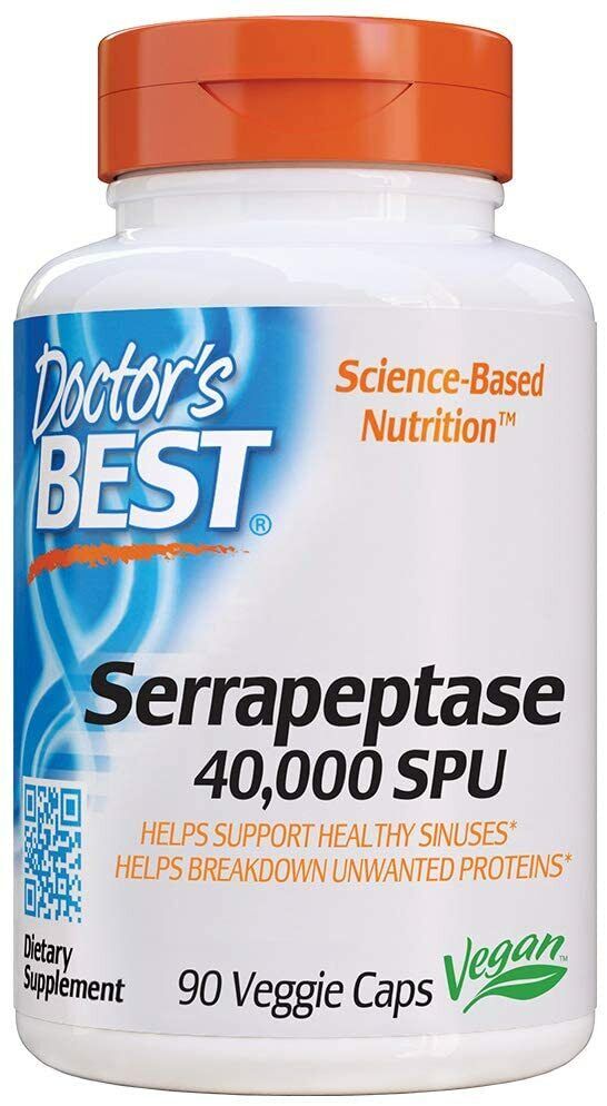 Doctor's BestSerrapeptase 40 000 SPU High PotencyProtein-digesting enzymeRED SUPPS