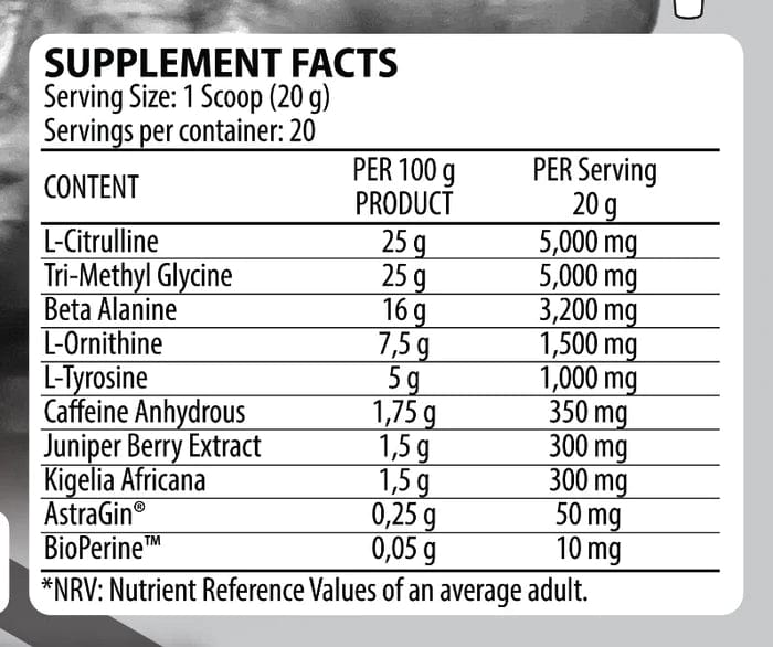 DY Nutrition Nox Pump Ultimate Stimulant Free Pre-Workout