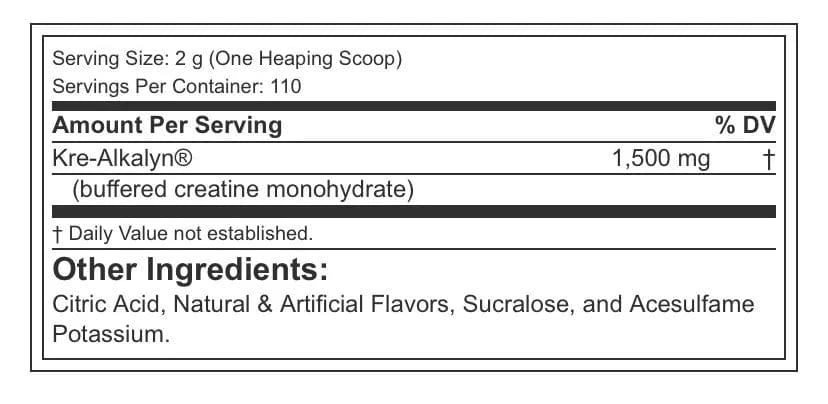 EFX Sports Kre-Alkalyn Powder - PH-Correct Creatine Monohydrate PH-Correct Creatine Monohydrate