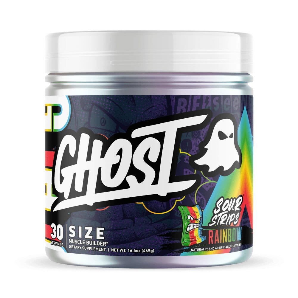 GHOST GHOST® SIZE V2 30 servings / Sour Strips Rainbow Candy Muscle Builder