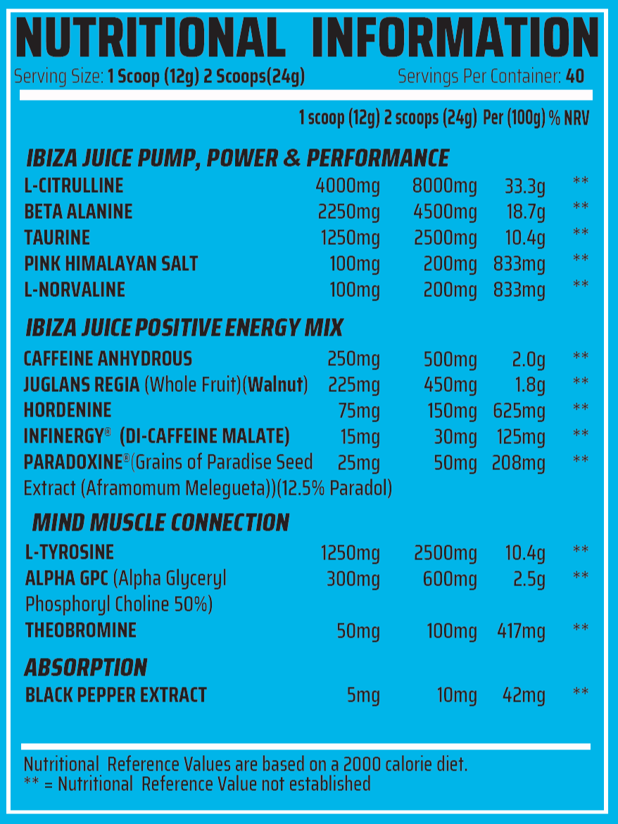 Gorillalpha Ibiza Juice Pre-Workout