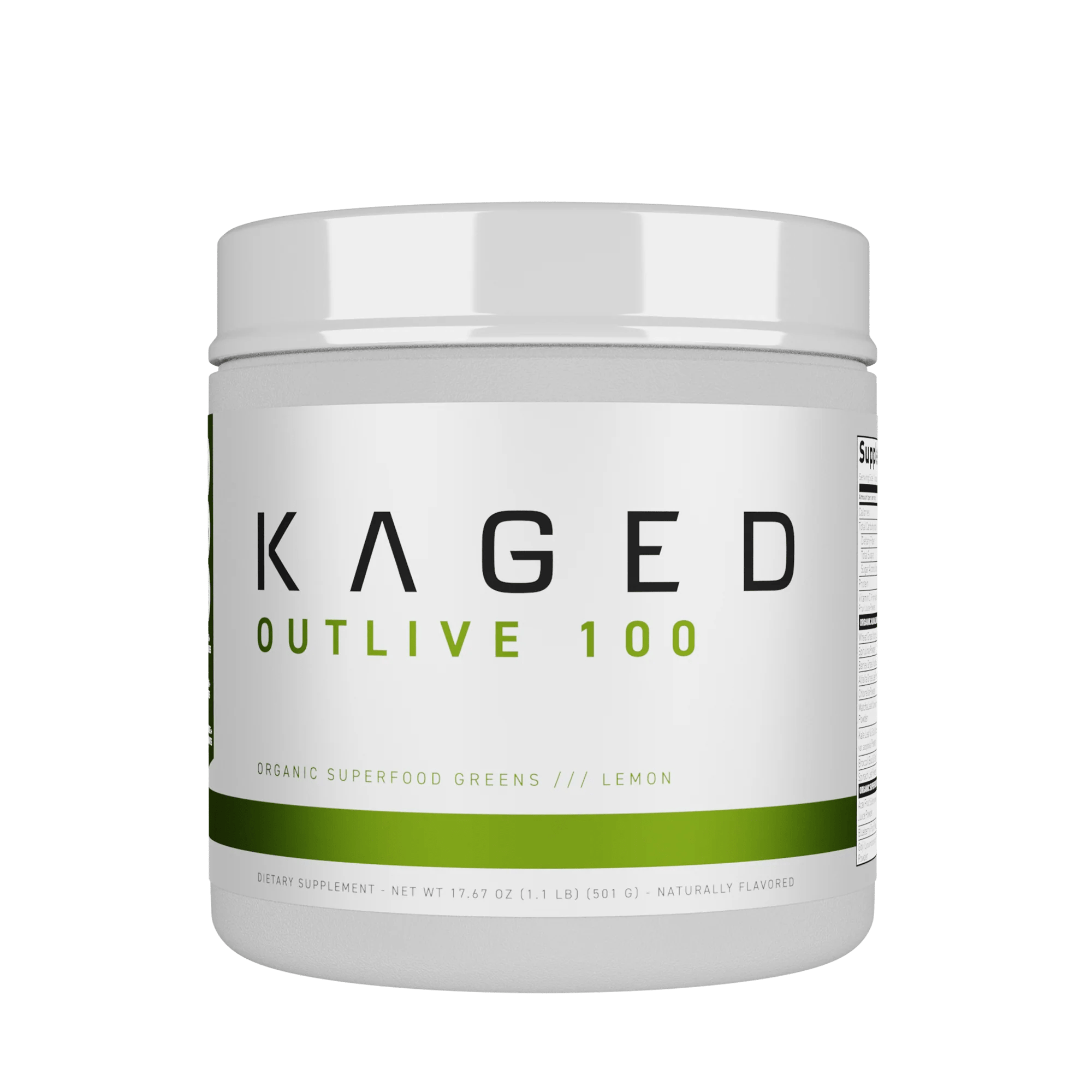 Kaged Muscle Outlive 100 - Premium Organic Superfoods + Greens Blend Organic Superfoods + Greens Blend