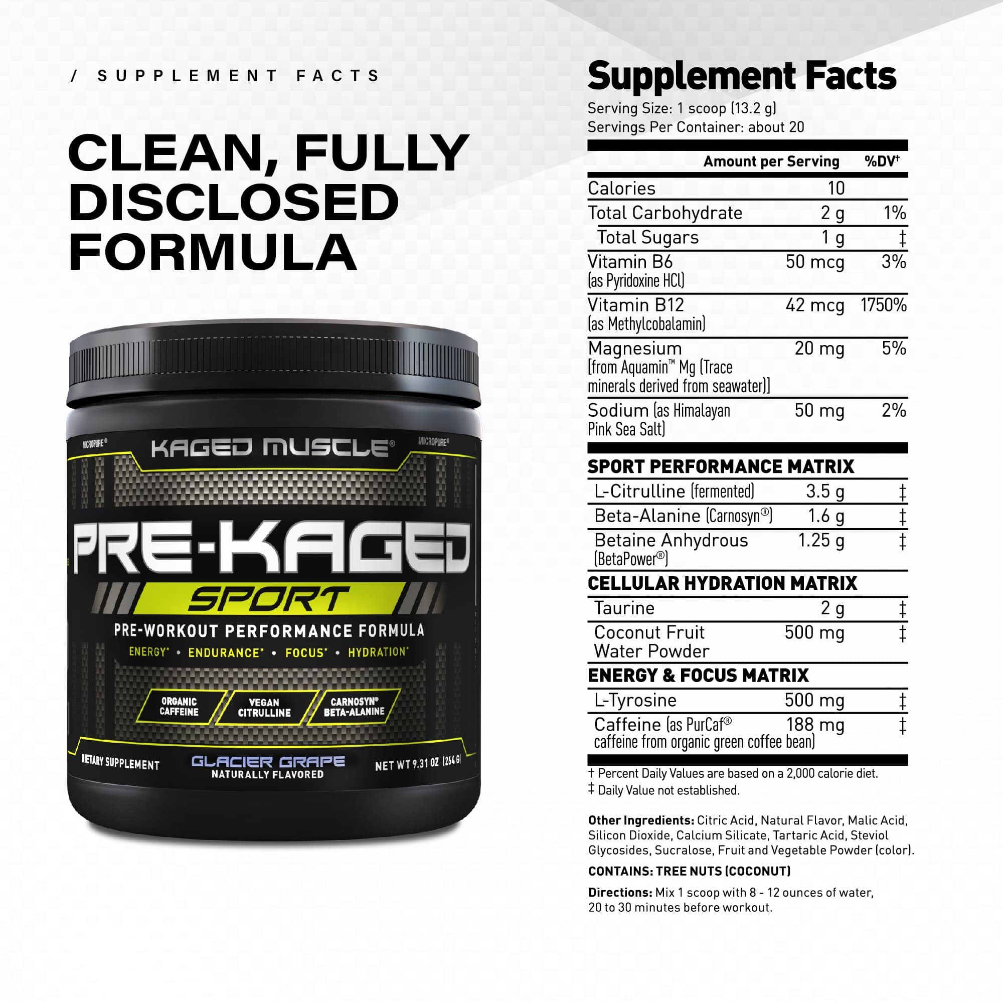 Kaged MusclePRE-KAGED® SportPre-WorkoutRED SUPPS