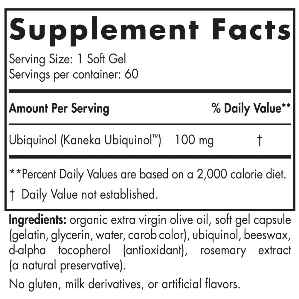 Nordic Naturals Nordic CoQ10 Ubiquinol 60 Soft Gels Antioxidant Support