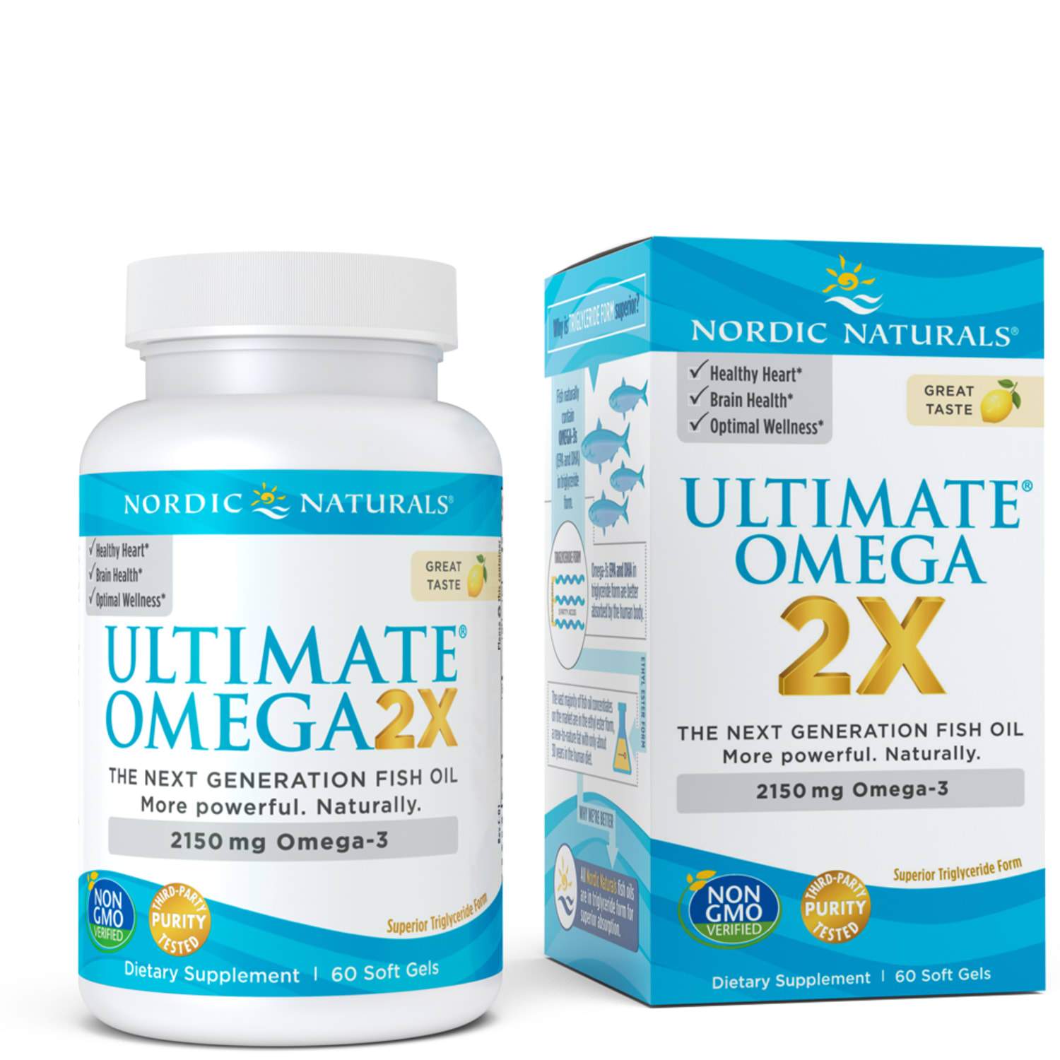 Nordic Naturals Ultimate Omega 2X 2150mg Lemon 60 softgels Omega