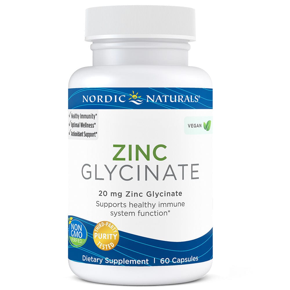 Nordic Naturals Zinc Glycinate 60 Capsules Zinc Glycinate