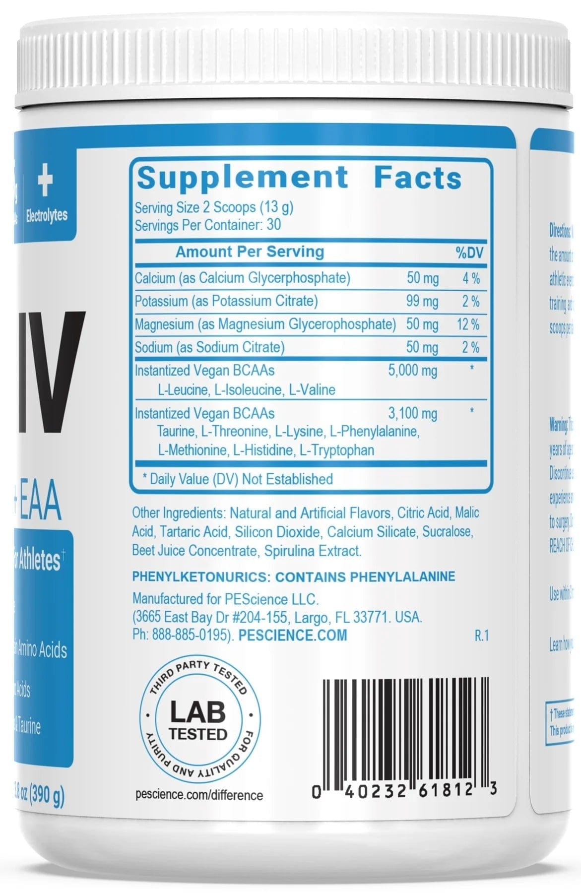 PEScience Amino IV BCAAs, EAAs