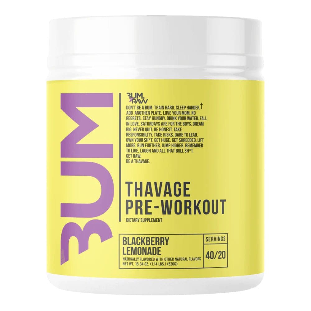 RAW Nutrition CBUM Thavage 40 servings / Blackberry Lemonade Pre-Workout