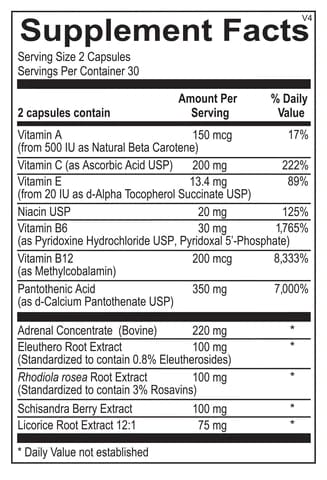 REVIVE MD AdrenalCORE 60 capsules Adrenal Support