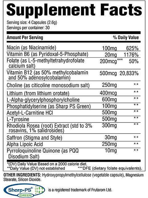 REVIVE MD Brain+ 120 Vcaps Focus Support