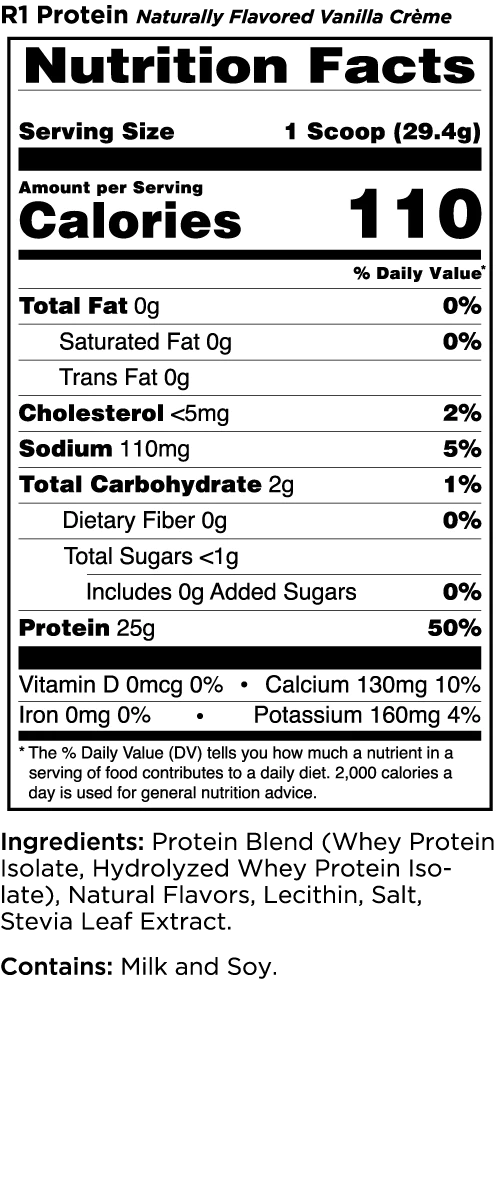 Rule One Proteins R1 Protein Naturally Flavoured 2 lb Naturally Flavoured Protein