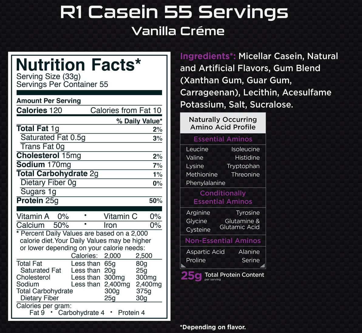 Rule One ProteinsR1 Casein 4 lb 100% Micellar Casein100% Micellar CaseinRED SUPPS