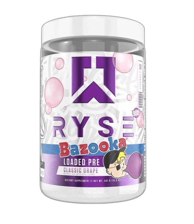 RYSE Loaded Pre 30 servings / Bazooka Classic Grape Pre-Workout